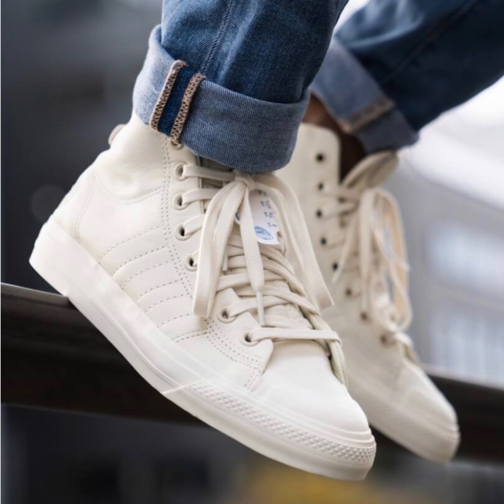 Adida Nizza High Top Sneaker in White